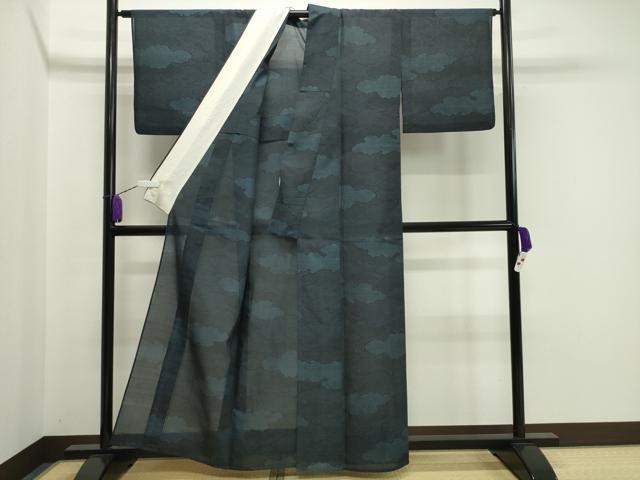 平和屋着物＊夏物 本場大島紬 夏大島 雲重ね文 正絹 逸品 CAAW9905gh