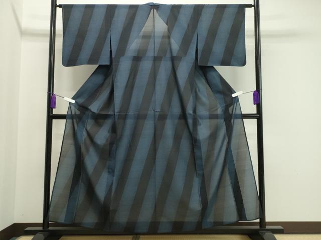 平和屋着物＊夏物 本場大島紬 夏大島 斜線文 正絹 逸品 CAAW9908gh