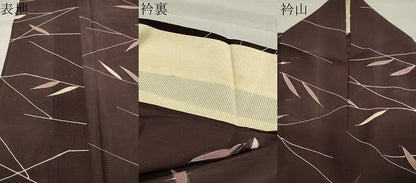 平和屋着物＊夏物 小紋 絽 枝葉文 正絹 逸品 CAAW9909gh