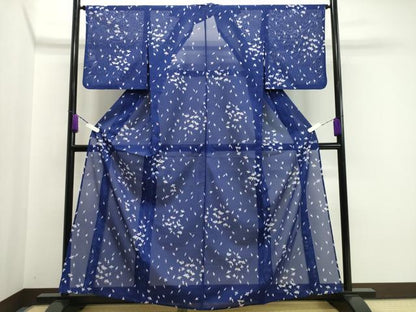 平和屋着物＊夏物 小紋 絽 番傘 洗える着物 CAAW9911gh