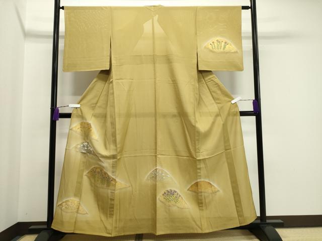 平和屋着物＊夏物 訪問着 絽 草花文 暈し染め 金彩 高島屋扱い 正絹 逸品 CAAW9912gh