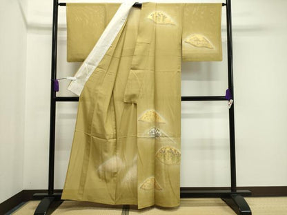 平和屋着物＊夏物 訪問着 絽 草花文 暈し染め 金彩 高島屋扱い 正絹 逸品 CAAW9912gh