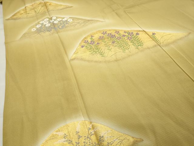 平和屋着物＊夏物 訪問着 絽 草花文 暈し染め 金彩 高島屋扱い 正絹 逸品 CAAW9912gh