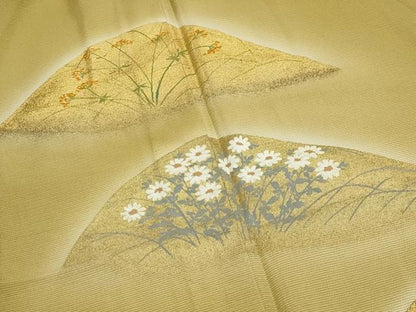 平和屋着物＊夏物 訪問着 絽 草花文 暈し染め 金彩 高島屋扱い 正絹 逸品 CAAW9912gh