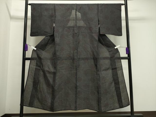 平和屋着物＊夏物　上布　吉祥丸文　麻　逸品　CABK2386gh