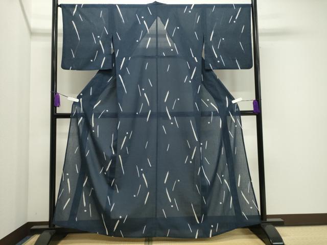 平和屋着物＊夏物　小紋　紗　吉祥文　洗える着物　CAAW9916gh