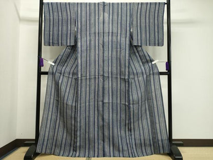 平和屋着物＊夏物 縦絽紬 草木間道 正絹 逸品 CAAW9934gh