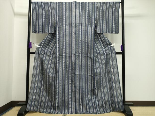 平和屋着物＊夏物 縦絽紬 草木間道 正絹 逸品 CAAW9934gh