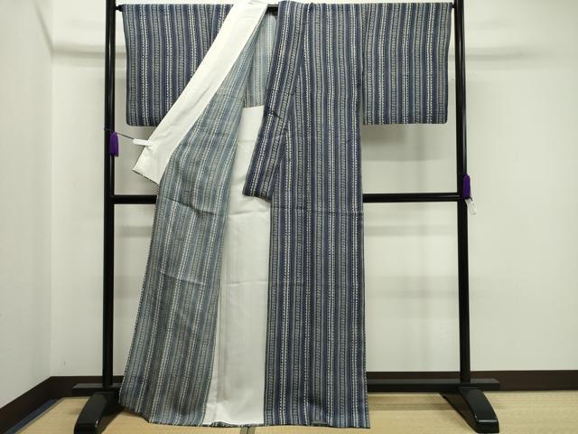 平和屋着物＊夏物 縦絽紬 草木間道 正絹 逸品 CAAW9934gh