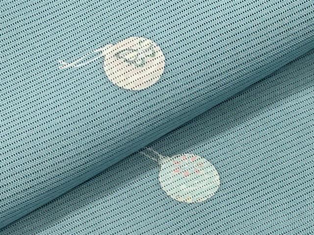 平和屋着物＊夏物　小紋　絽　鈴花蝶文　正絹　逸品　CAAW9941gh