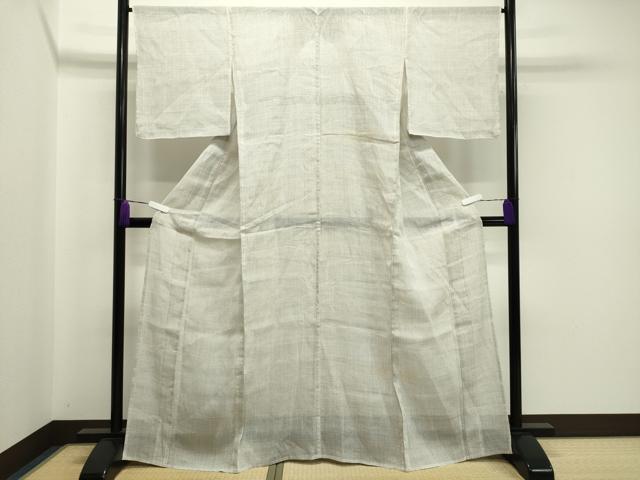 平和屋着物＊希少 夏物 石川県指定無形文化財 能登上布 本麻手織上布 吉祥文 証紙付き 麻 逸品 CAAW9948gh