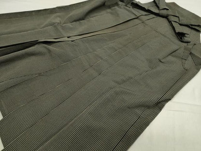 平和屋着物＊夏物 男性 馬乗り袴 縦絽 縞 正絹 逸品 CAAW9950gh