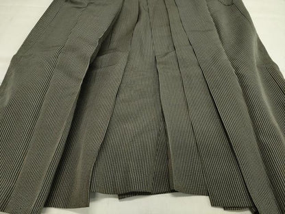 平和屋着物＊夏物 男性 馬乗り袴 縦絽 縞 正絹 逸品 CAAW9950gh