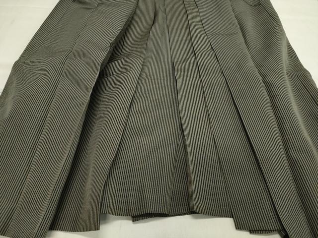 平和屋着物＊夏物 男性 馬乗り袴 縦絽 縞 正絹 逸品 CAAW9950gh