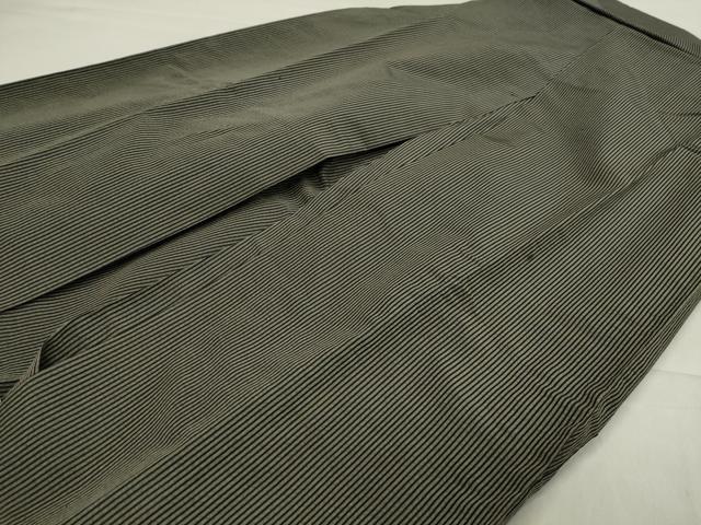 平和屋着物＊夏物 男性 馬乗り袴 縦絽 縞 正絹 逸品 CAAW9950gh