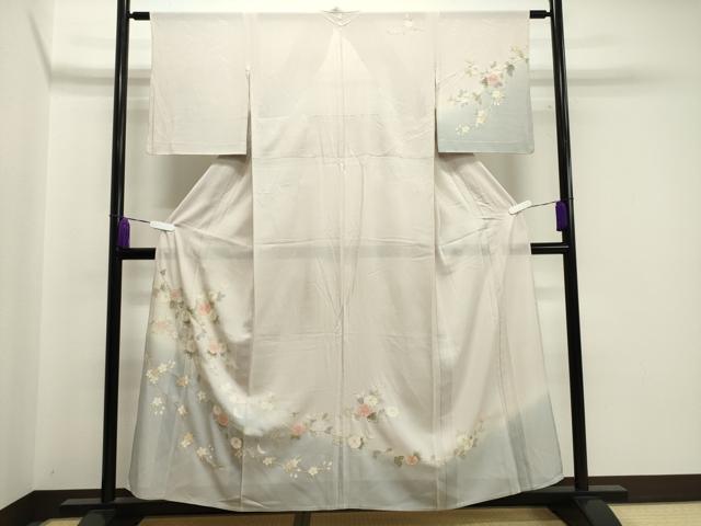 平和屋着物＊夏物 中国三大刺繍 スワトウ刺繍 総刺繍 訪問着 絽 枝花文 暈し染め 正絹 逸品 CAAW9951gh