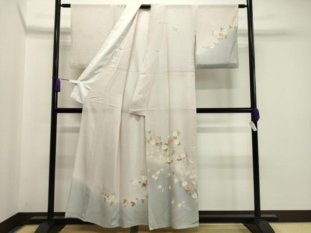 平和屋着物＊夏物 中国三大刺繍 スワトウ刺繍 総刺繍 訪問着 絽 枝花文 暈し染め 正絹 逸品 CAAW9951gh