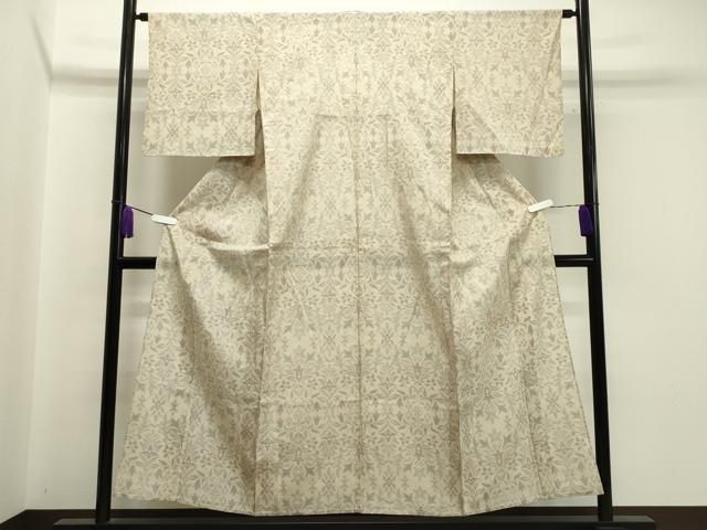 平和屋着物＊夏物 夏大島 草花文 正絹 逸品 CAAW9996gh