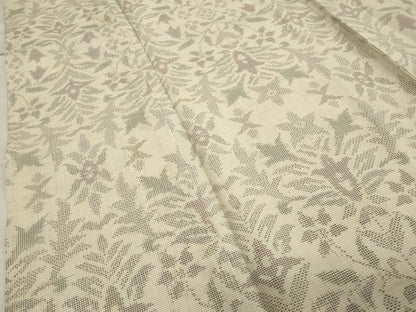 平和屋着物＊夏物 夏大島 草花文 正絹 逸品 CAAW9996gh
