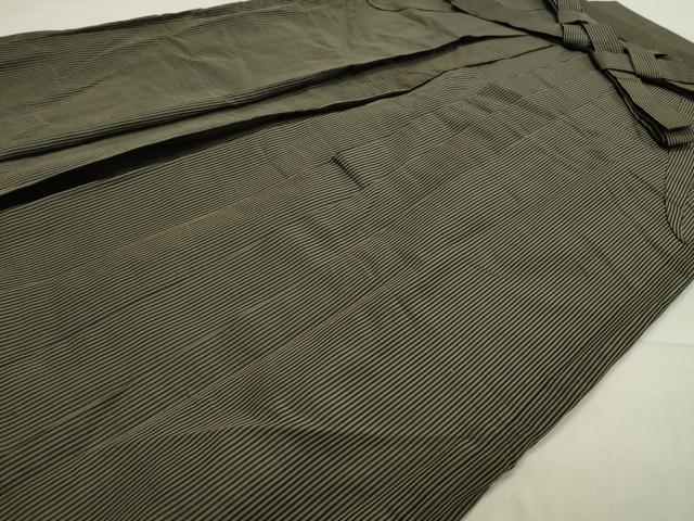 平和屋着物＊夏物 男性 馬乗り袴 縦絽 縞 正絹 逸品 CAAW9999gh