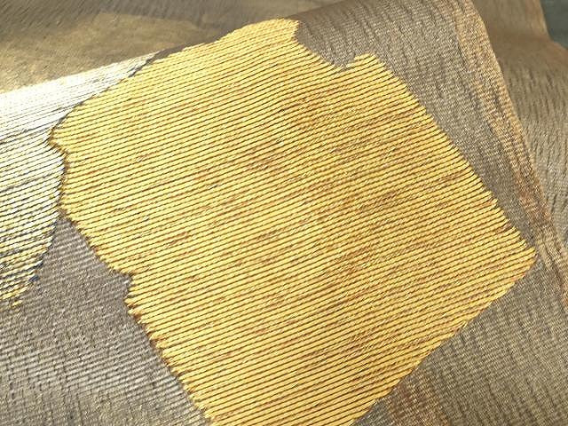 平和屋着物●太鼓柄袋帯　吉祥文　金糸　正絹　逸品　CAAX0522yk