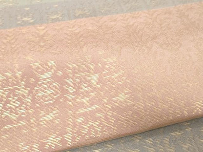 平和屋着物●両面　全通柄　本袋帯　横段花文　金糸　正絹　逸品　CAAX0524yk