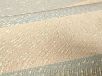 平和屋着物●両面　全通柄　本袋帯　横段花文　金糸　正絹　逸品　CAAX0524yk