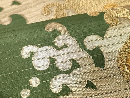 平和屋着物＊夏物 六通柄袋帯 立波文 金糸 正絹 逸品 CAAX0532yk