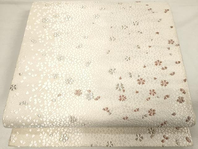 平和屋着物●六通柄袋帯　唐織　舞花文　金銀糸　鈴乃屋扱い　正絹　逸品　CAAX0553yk