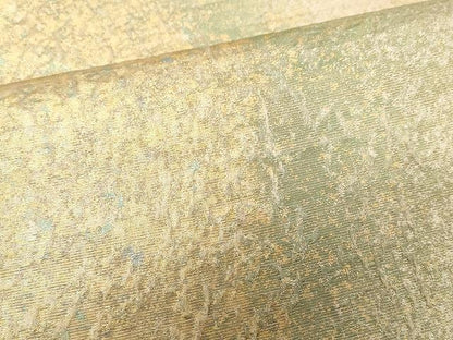 平和屋着物▼六通柄袋帯　ふくれ織　霞文　金銀彩　引箔　正絹　逸品　CAAX0667yk
