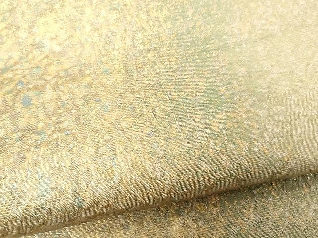 平和屋着物▼六通柄袋帯　ふくれ織　霞文　金銀彩　引箔　正絹　逸品　CAAX0667yk
