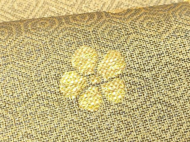 平和屋着物▼六通柄袋帯 羅紗庵 立涌吉祥花文 金糸 正絹 逸品 CAAX0712yk