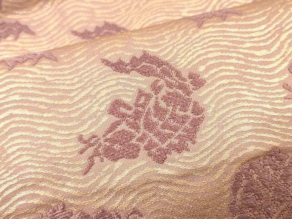 平和屋着物●六通柄　本袋帯　唐織　名物裂　荒磯　金糸　正絹　逸品　CAAX0758yk
