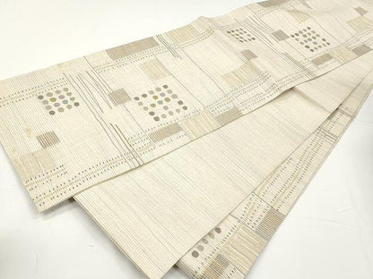 平和屋着物▽スリーシーズン 春夏秋 六通柄袋帯 吉祥文 正絹 逸品 CAAX0771yk