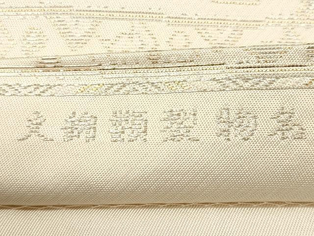 平和屋着物●六通柄 本袋帯 名物裂類錦文 金糸 正絹 逸品 CAAX0785yk