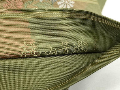 平和屋着物●六通柄　本袋帯　倭文錦　桃山芳潤文　正絹　逸品　CAAX0791yk