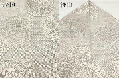 平和屋着物●本場大島紬 白大島 9マルキ 絵皿鳳凰草花文 正絹 逸品 CAAX0803vf