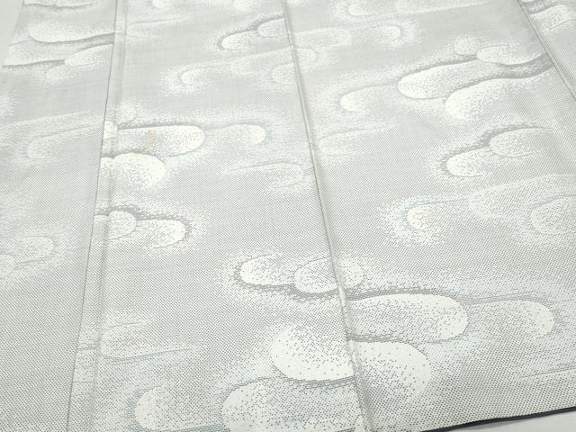 平和屋着物●本場大島紬 白大島 9マルキ 霞文 正絹 逸品 CAAX0824vf