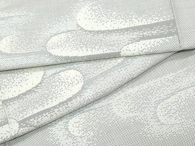 平和屋着物●本場大島紬 白大島 9マルキ 霞文 正絹 逸品 CAAX0824vf