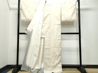 平和屋着物●上質な紬　雪輪文　正絹　逸品　CAAX0827vf