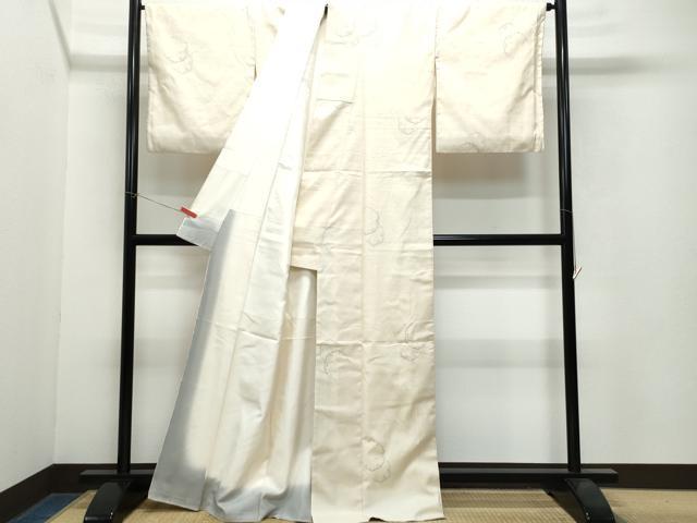 平和屋着物●上質な紬　雪輪文　正絹　逸品　CAAX0827vf
