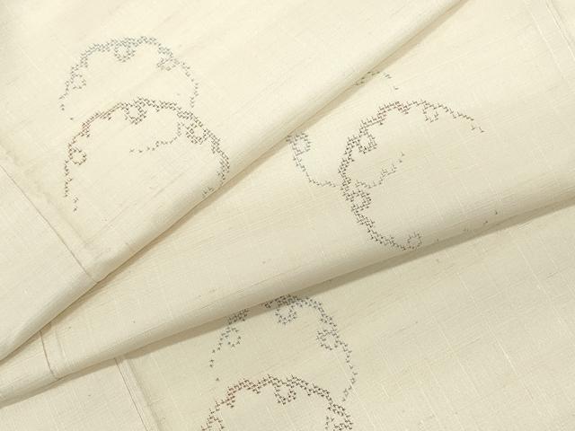 平和屋着物●上質な紬　雪輪文　正絹　逸品　CAAX0827vf