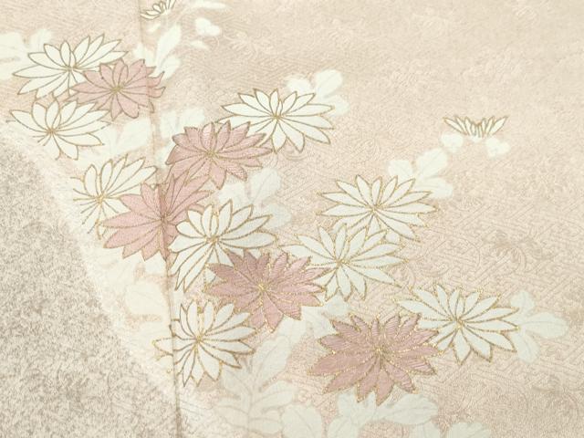 平和屋着物●訪問着 刺繍 草花文 金彩 正絹 逸品 CAAX0839vf