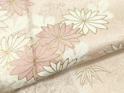 平和屋着物●訪問着 刺繍 草花文 金彩 正絹 逸品 CAAX0839vf