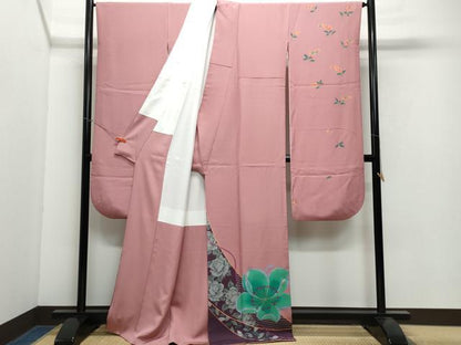 平和屋着物●豪華振袖　舞花文　金彩　正絹　逸品　CAAX0893vf