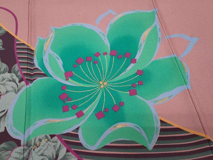 平和屋着物●豪華振袖　舞花文　金彩　正絹　逸品　CAAX0893vf