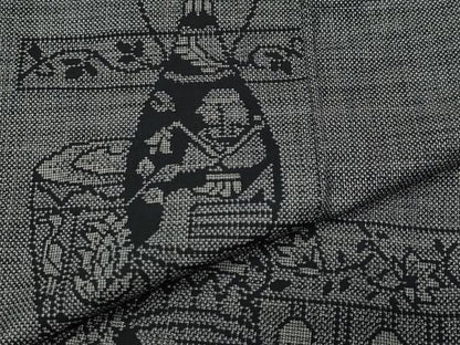 平和屋着物●本場大島紬　9マルキ　陶器壁画文様　正絹　逸品　CAAX0910vf