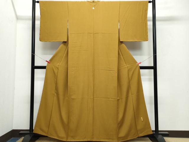 平和屋着物●上質な色無地　作家物　芝翫茶色　正絹　逸品　未使用　CAAX0915vf