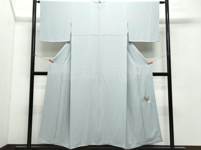平和屋着物●上質な色無地　作家物　鼠色　正絹　逸品　CAAX0929vf