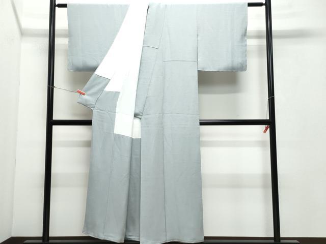 平和屋着物●上質な色無地　作家物　鼠色　正絹　逸品　CAAX0929vf